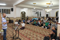 بالصور: لجنة الحج والعمرة تنظم حفلاً لتوديع حجاج بيت الله الحرام من مدينة يافا